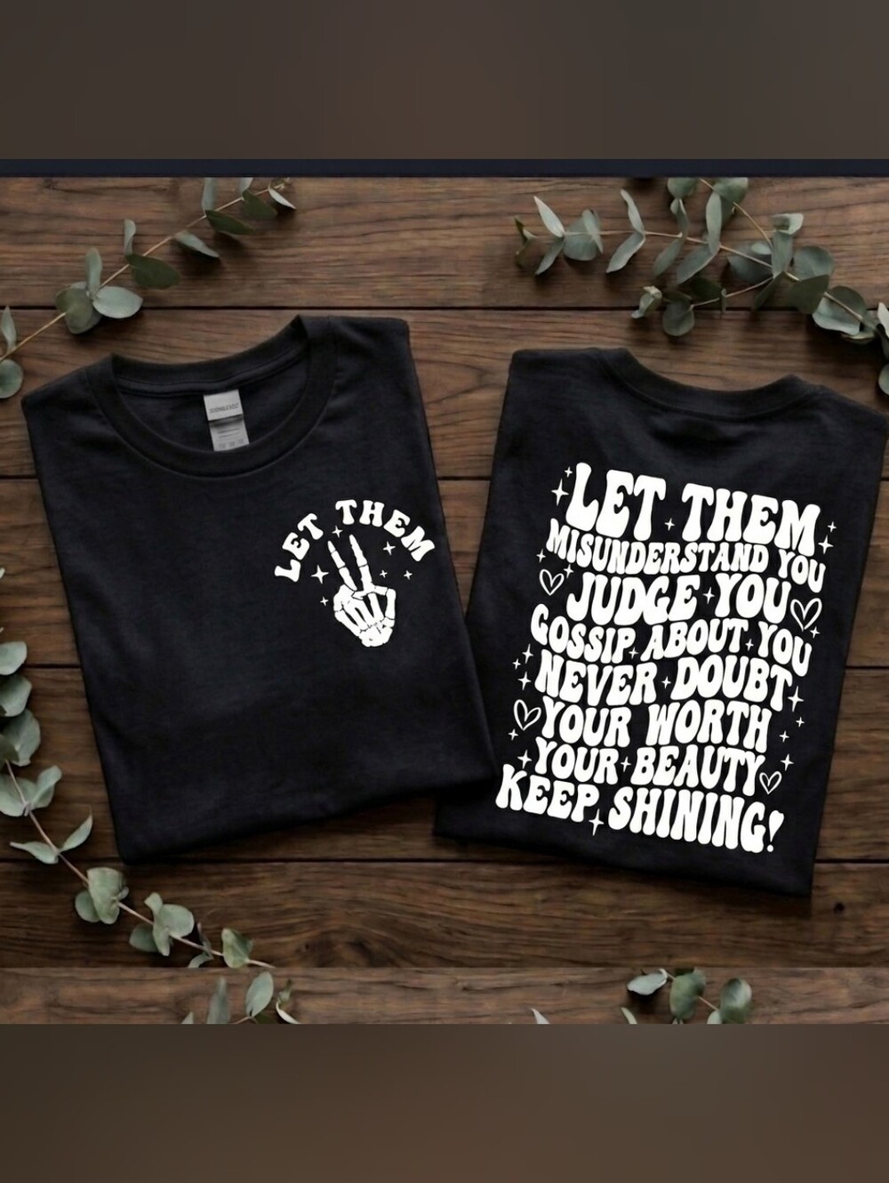 Motivation shirt Let Them popular wavy lettering Mental Health Matters